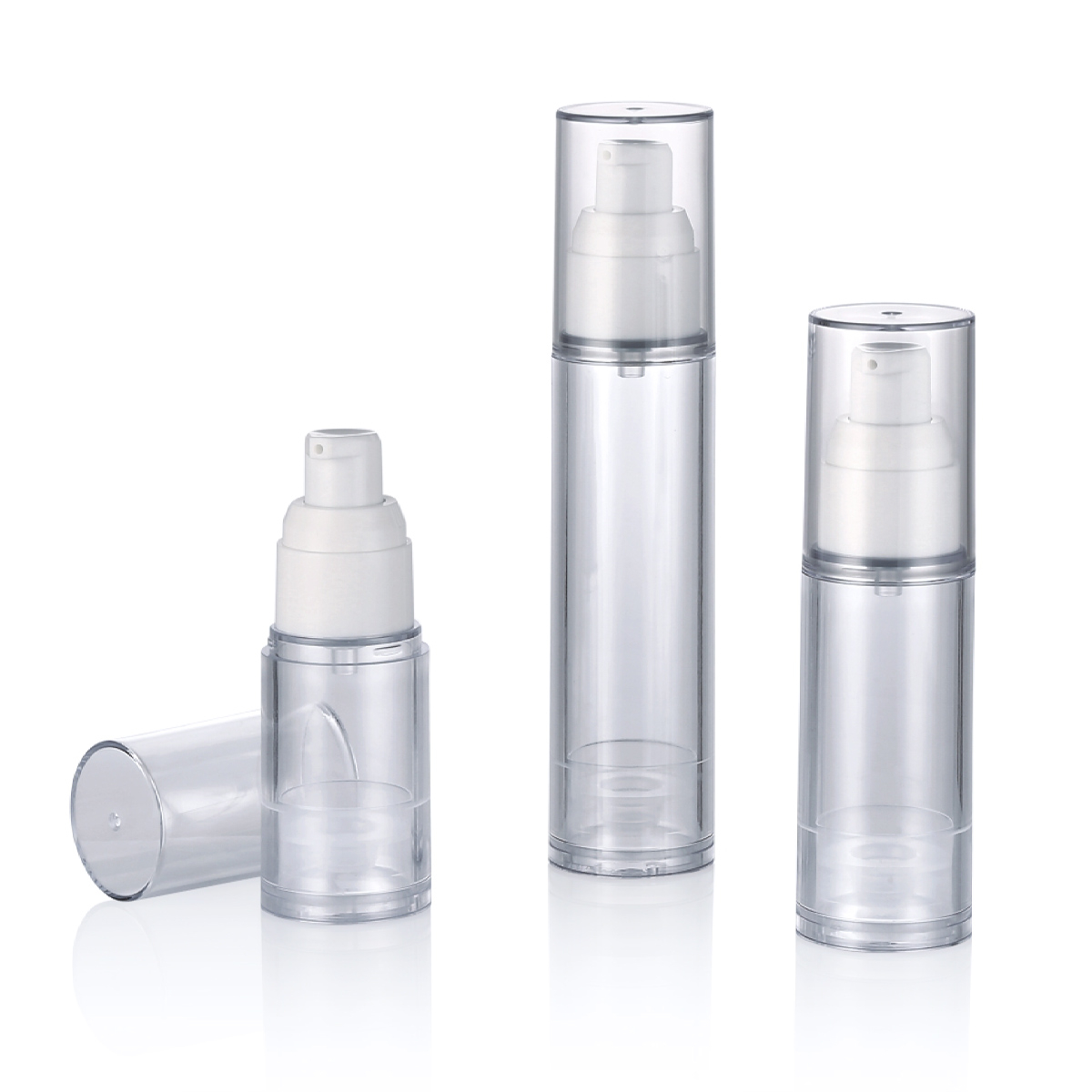 15ml 30 ml 50ml pompă fără aer pompă fără aer personalizat Reutilizabil Sticlă de cremă fără aer cu spray fără spray L01-1