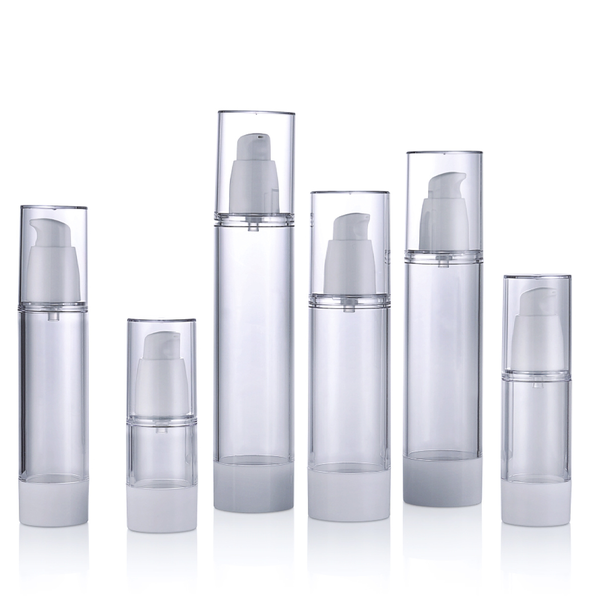 15ml 30ml 50ml 80ml 100ml 120 ml recipient cremă de plastic reumplere recipientare limpede fără aer fără aer alcool spray spray de igienizare pompă L03
