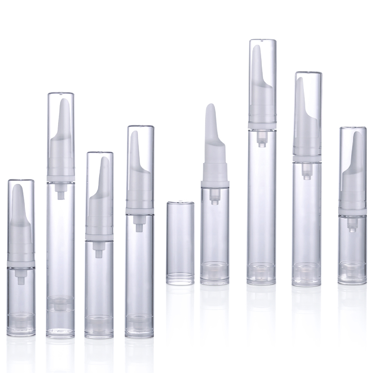 5ml 10ml 12ml 15ml cilindru alb/transparent cu pompă fără aer tub de loțiune cosmetică sticla de ochi fără aer cremă y01