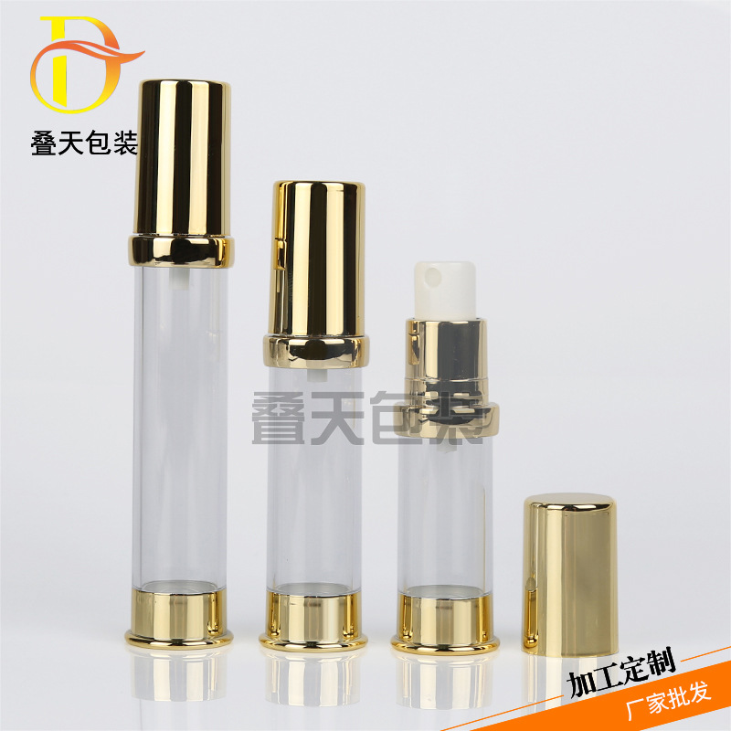 5 10 15 ml sticlă de parfum cosmetic, transparent auriu, tip de presă, sticlă despărțită, sticlă de vid portabilă înghețată